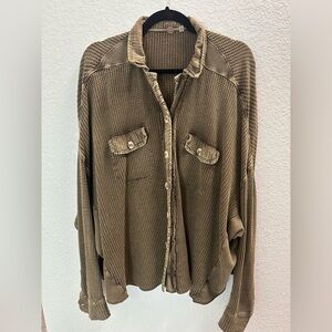 Free People One Scout Jacket Button-Up Shirt